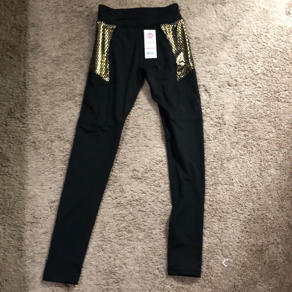 Black and gold leggings from Popfit
